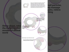 Đồ chơi làm răng không chứa BPA và kích thước là 9,3 * 7cm và trọng lượng là 25 gram